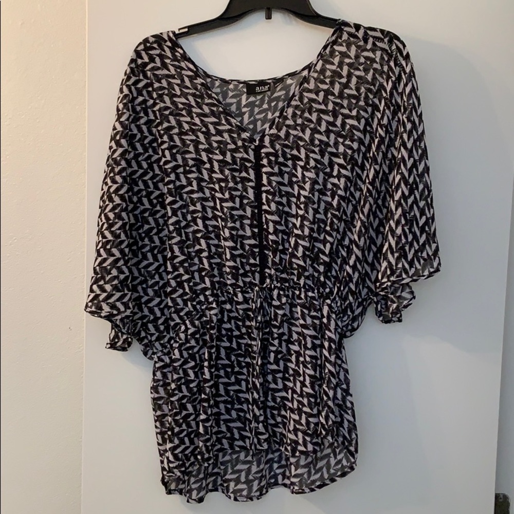Sheer flowy blouse